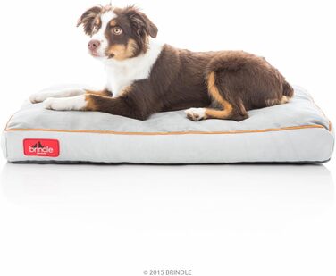 Ортопедичне ліжко для тварин з подрібненої піни Memory Foam Brindle Stone, сумісне з клітками, знімний чохол, розмір S, для собак, цуценят, котів і кроликів