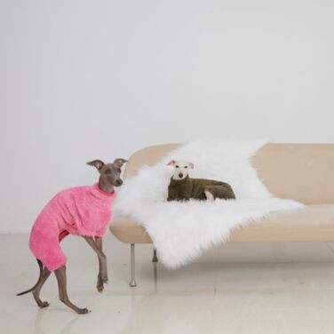 Теплий халат-комбінезон для собак з мотивом такси, з високим коміром, для зими, м'який, зручний, піжама для собак, одяг (темно-зелений, розмір M)