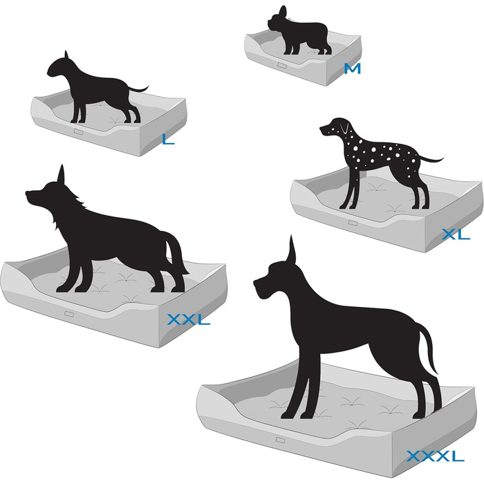 Крісло-ліжко для собак великих, середніх та малих порід - зручне ліжко для домашніх тварин - водонепроникне, розмір L, 92x73 см, графіт з чорним