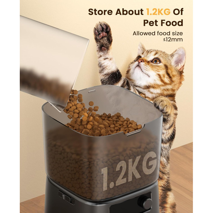 Автоматичний годівниця для котів та собак Oneisall 3.5L з таймером, нержавійна чаша 3L