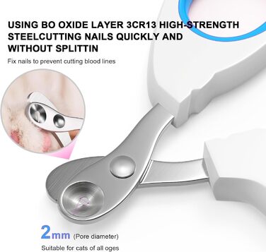 Ножиці для стрижки кігтів котів та інших дрібних тварин, синій колір