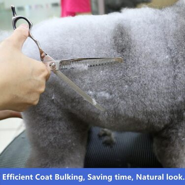 Ножиці для грумінгу собак HASHIMOTO, 42 зубці, 50% розрідження, 17.8 см, легкі, для швидкого видалення об'єму та природного вигляду