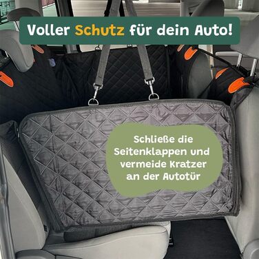 Автомобільний захист для заднього сидіння Bellolove Automatte - килимок для собак, 137x155 см, оранжевий