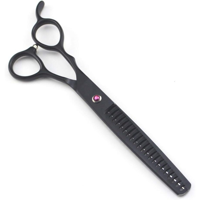 Професійні ножиці для грумінгу собак ліворуч WYGC PETS 7.0 дюймів, 2 ножиці для фінальної обробки та вигнуті ножиці, ідеально підходять для лівшів та домашнього використання
