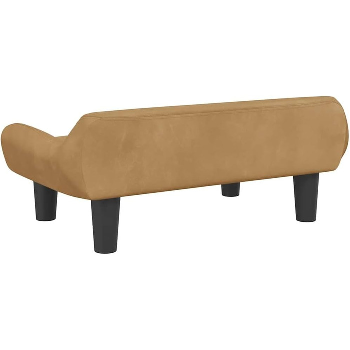 Килимок для собак VidaXL, м'який лежак для собак, диван-софа для маленьких собак, лежанка для домашніх тварин, лежанка для котів, велюр (коричневий)