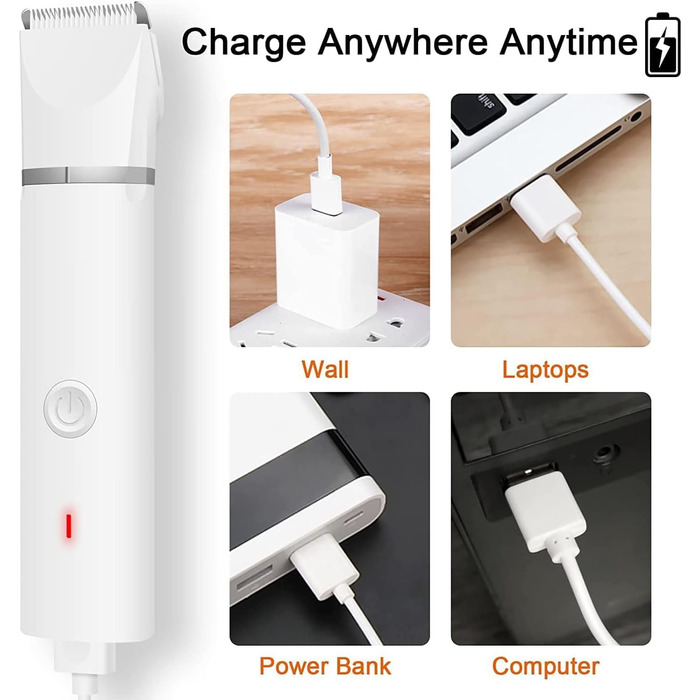 Триммер для собак Paw Trim Pro: тиха, водонепроникна машинка для догляду за лапами, очима, вухами та обличчям (набір)