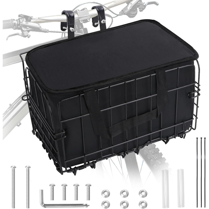Складаний велосипедний кошик Meta з винімною сумкою для перенесення собак, тварин, продуктів, аксесуари для електровелосипеда
