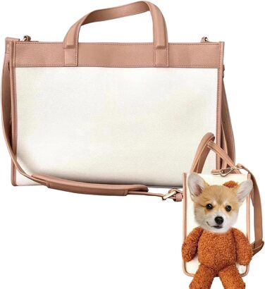 Сумка-переноска для тварин у подорожі, PU-шкіра, для собак та котів, портативна, 34x24x7 см