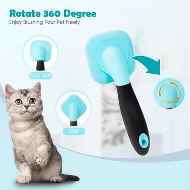 Щітка для собак, м'яка щітка-стилус для видалення шерсті, підходить для маленьких собак, цуценят, Yorkie, Пуделів, кроликів, котів