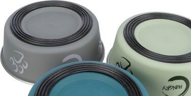 Тріксі Миска з нержавіючої сталі з пластиковим покриттям, 2.2 л, діаметр 23 см, висота 8 см, різнокольорова, 1 шт.