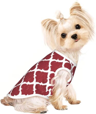 Футболка для собак Marokkanisches, червона, середнього розміру: м'яка, еластична, дихаюча, для теплих сезонів