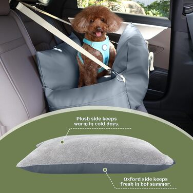 Автокрісло для тварин Booster: 2 шт. для собак та котів середніх та великих порід. З безпечними ременями та кишенями.