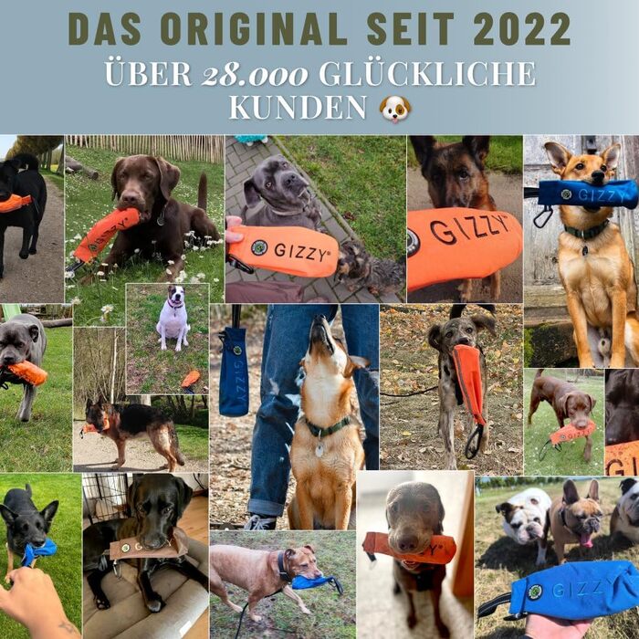 GIZZY® Оригінальний Futterdummy для собак: міцний мішечок для корму для всіх порід | Тренування собак з ласощами | Аксесуари для собак (Зелений)