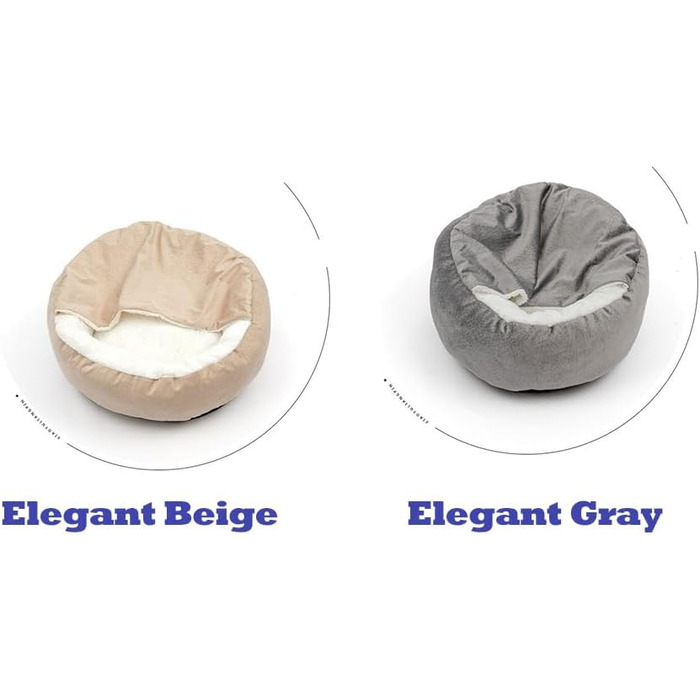 Кругле ліжко для собак та котів, плюшеве, 60 см (Бежевий)