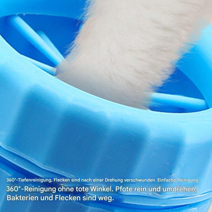 Портативний очисник для собак, USB-зарядка | Автоматичний очисник для дому та прогулянок | Для середніх та великих порід, цуценят (Блакитний)