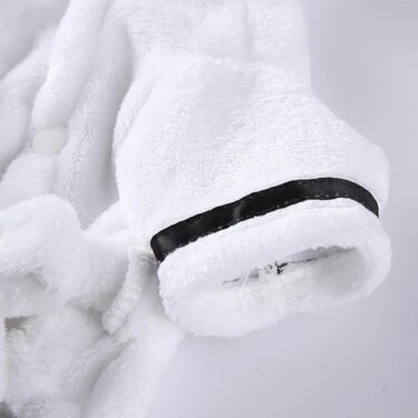 Піжама для собак з флісу з капюшоном, осінь-зима, теплий халат для Чихуахуа, Мопса, Йоркширського тер'єра, білий, L