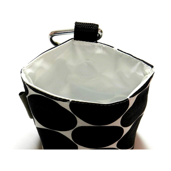 Сумка для ласощів для собак з магнітом та карабіном з тканини - MAXI DOTS ЧОРНА