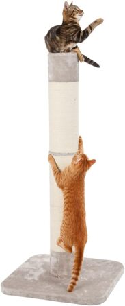 Дряпка для котів Kerbl Opal з джуту, сіра, 56x56x119 см