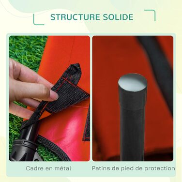 Підвищене собаче ліжко PawHut з охолоджуючим ефектом, переносна сумка, металевий каркас, оксфордська тканина, висока щільність, 92 x 76 x 18 см (червоний, 61x46x18 см)