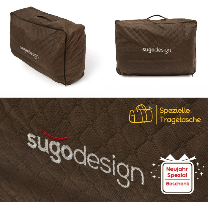 Водонепроникне ліжко для собак з бавовни та поліестеру - корзина для собак з знімним подушкою - диванчик для собак з переносною сумкою - 7 різних дизайнів - 3 розміри (S/M, L, XL) (червоно-зелений, L)