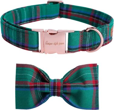 Елегантний нашийник для собак Unique Tyle з клямкою та знімною метеликом, для малих, середніх та великих собак та котів, XX-XL (зелена сітка)