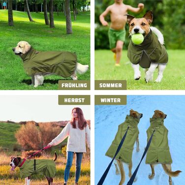 Водонепроникний собачий теплий одяг WUFANC - куртка для собак з регульованою застібкою для всіх сезонів, XL