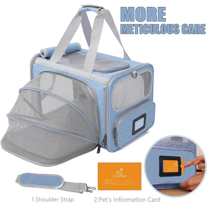 Транспортувальна сумка для котів, собак, кроликів, цуценят. Розмір L, рожева/блакитна. Дозволена авіаперевезеннями.