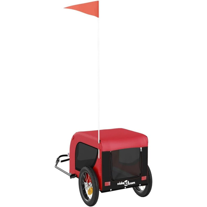 Причіп для велосипеда ARKEM для собак, червоно-чорний, з тканини Oxford та металу