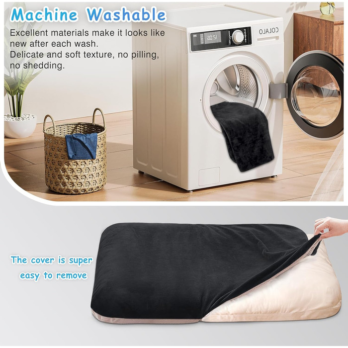 Ортопедичне ліжко для собак Magic Dog Superweiches XL, 119x79 см, темно-сірий, знімний та миючий чохол