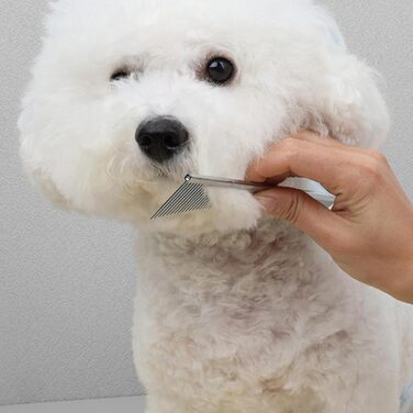 Гребінець для собак та щітка для котів | Абребінець для грумінгу, аксесуари для купання, для довгошерстих порід, цуценята, сріблястий