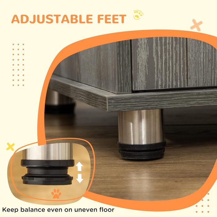 Клітка для собак PawHut - вольєр, переноска для маленьких та середніх собак, сіра, 85 x 55 x 75 см