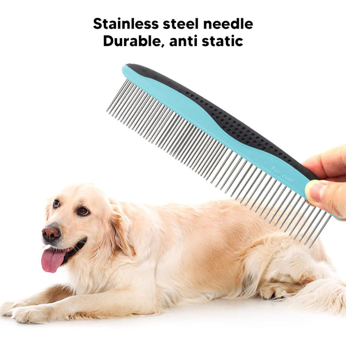 Набір щіток для собак, самоочищується, вичісувальна щітка, для собак і котів з довгою та короткою шерстю