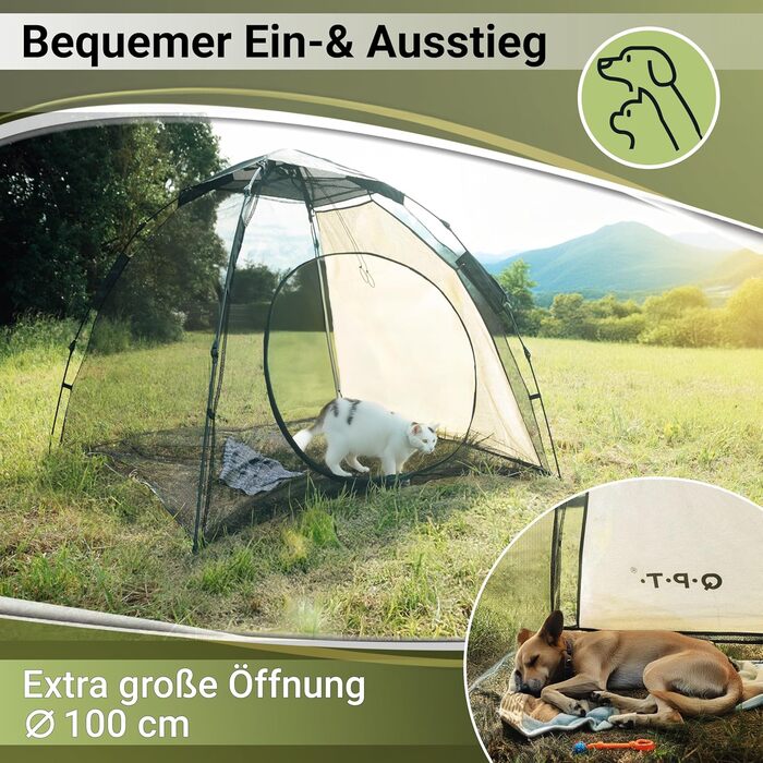 Набір для вигулу цуценят/котів на вулиці, великий вольєр для собак та котів, розкладний вольєр з міцної сітки, знімний сонцезахист, система Pop-up