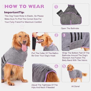 Рушник для собак PETCUTE з мікрофібри, швидковисихаючий, з застібкою-липучкою, для середніх та великих собак, червоний, 2XL