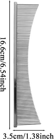 Гребінець для котів Flohkamm - сріблястий, для догляду за шерстю, підходить для собак, довгошерстих порід, цуценят та під час линьки