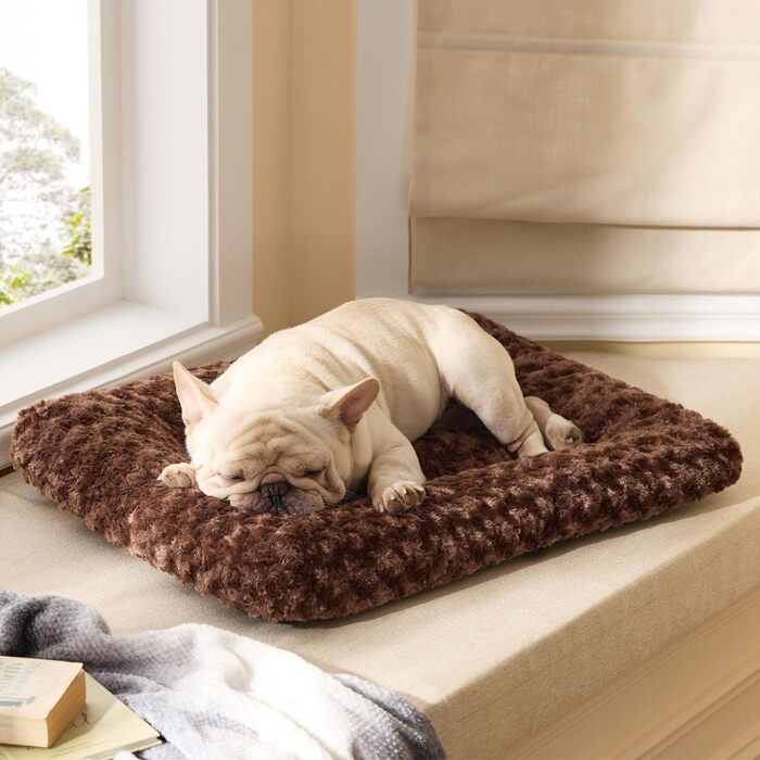 Крісло-ліжко для собак середніх порід BEDSURE - миюче, 71x50x7 см, коричневе