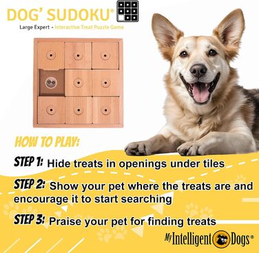 Інтерактивна іграшка для собак My Intelligent Dogs Sudoku Expert Classic – розвиваюча гра-головоломка для великих порід