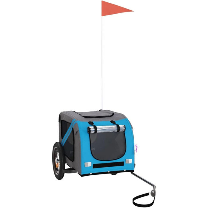 Причіп для собак на велосипед, Oxford, 30 кг, блакитний/сірий - Pet Trailer Model93869