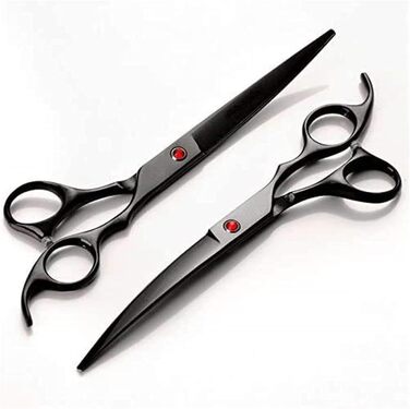 Професійна ножиця для грумінгу собак, вигнута та пряма, набір для догляду за шерстю, 7 дюймів