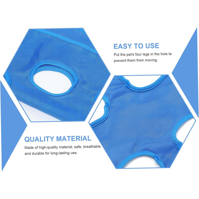 Гамак для грумінгу собак з машинкою для грумінгу та кусачками для нігтів. Практичний та безпечний гамак для догляду за домашніми тваринами. Колір: блакитний