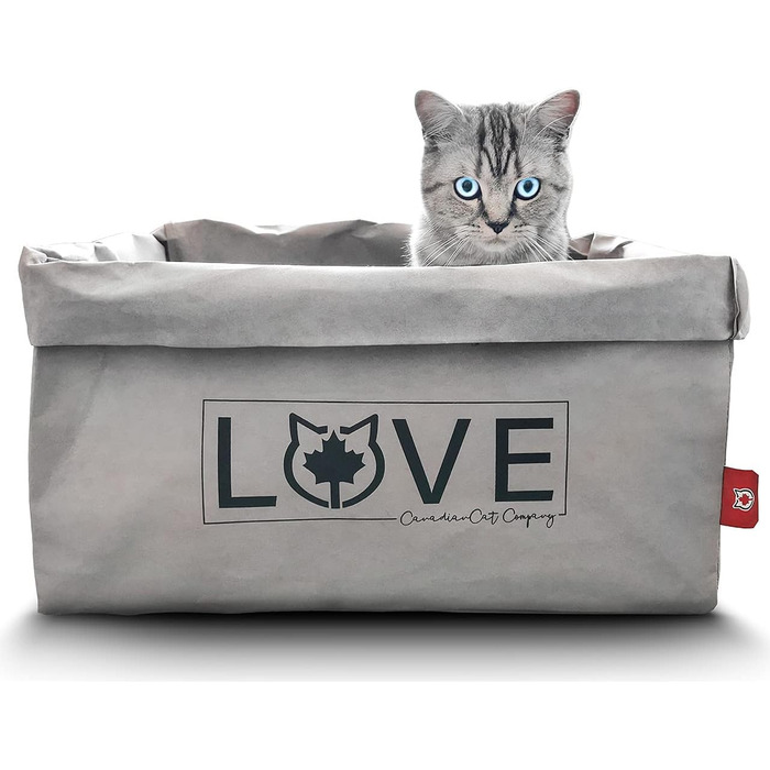 Ліжко для котів CanadianCat Katzenbett 45x35x35 см - затишне гніздо з картону та паперу