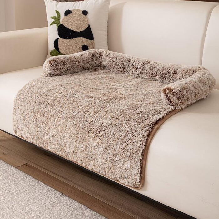 М'яке ліжко для собак та котів, софа з бортиками, 75x75 см, колір R-Khaki