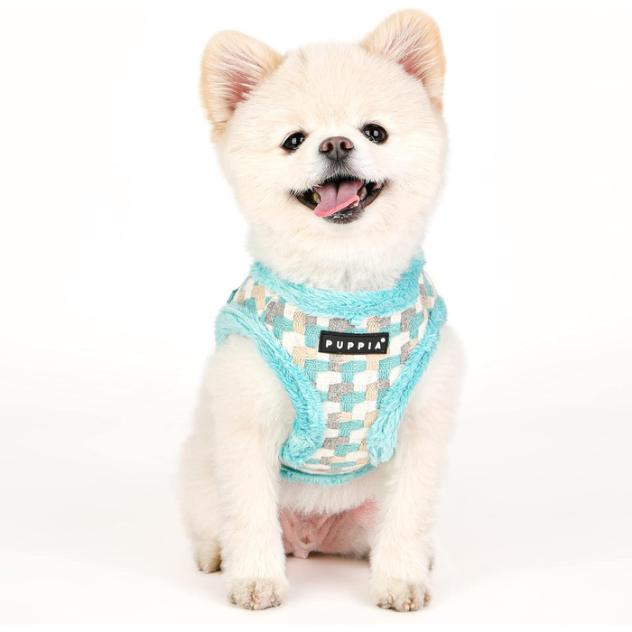 Шлея Puppia Arden Harness B для малих і середніх собак, регульована, комфортна, аква, розмір L