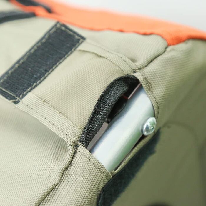 Фahrраd-причіп для собак, складний, з оксфордської тканини з відбивачами, до 40 кг, помаранчевий