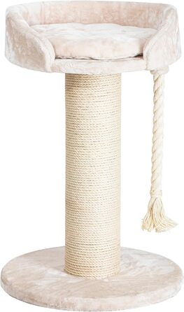 Драбина для котів Dehner Aurelio, 65x65x100 см, сизаль/плюш/дерево, кремово-зелено-чорний