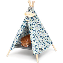 Кішка та собака, будиночок-хатинка, тіпі, 53x53x70 см – стильний дім для тварин, багато кольорів