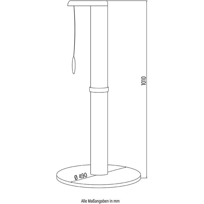 Дерево для кішки Home Deluxe NEVA - сірий, 101x49x49 см, сизаль, поліестер, MDF