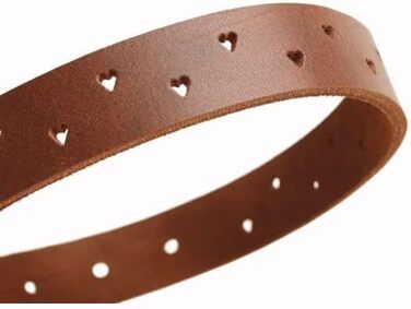 Нашийник для собак HUNTER Aalborg Soul, колір коньячний з сердечком, міцний, розмір 30