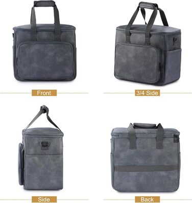 Лававін Чорна дорожня сумка для собак та котів, дорожній набір, з контейнерами та мисками, сіра