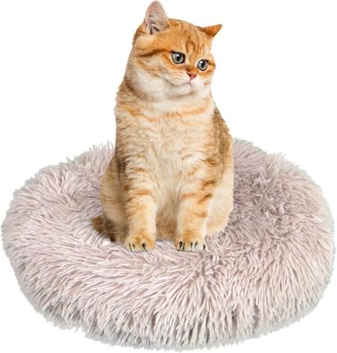 DEFACTO Лежанка для собак, подушка для собак з імітацією льону, корзина для собак, підняті бортики, неслизьке дно. Розмір XL - 80x80 см, Бежевий